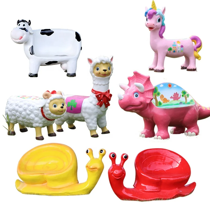 Resin Animal/ice Cream Table & Seat Fiberglass Sculpture Statue for Home/park/playground/candy Store Decoration
