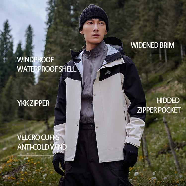 Custom Winter Outdoor Clothing winter hiking single layer windproof Waterproof Jackets