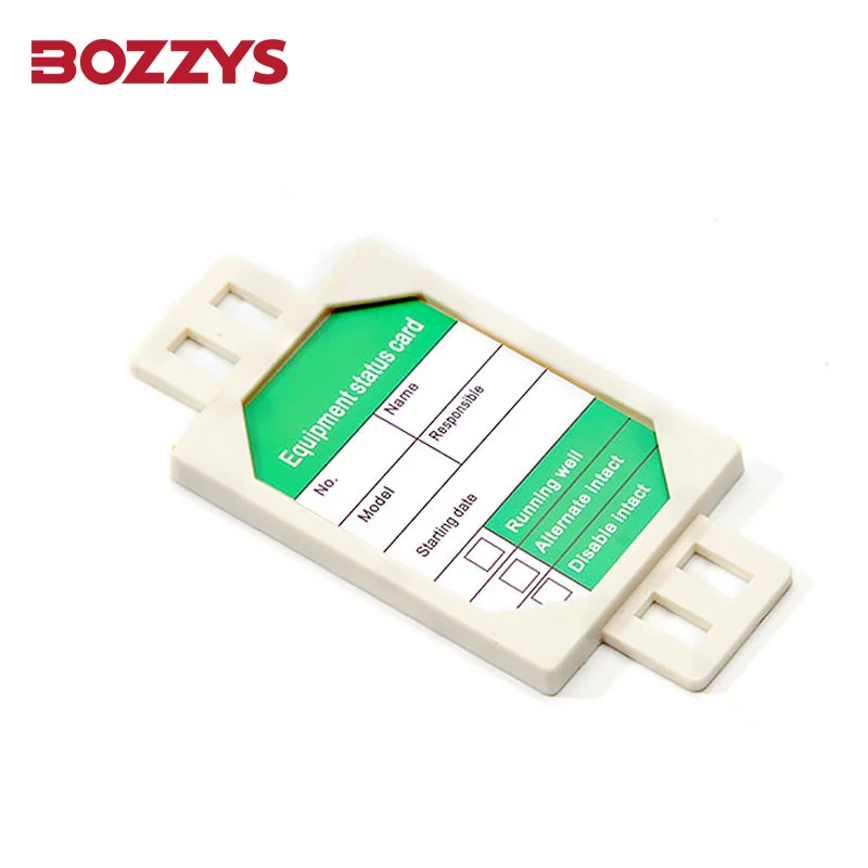 Small scaffolding tags plastic label holder With PVC double-sided label for scaffolding inspection record