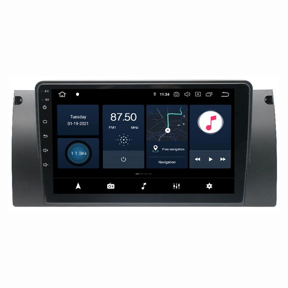 
 PX30 четырехъядерный 1,5 ГГц Автомобильный стереопроигрыватель Google Play CarPlay с DSP BT GPS вспомогательное изображение заднего вида для BMW E39  