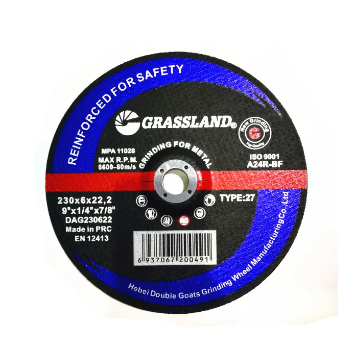 Double goats 9inch 230X6X22.23 grinding wheel for polishing stainless steel concrete stone multipurpose
