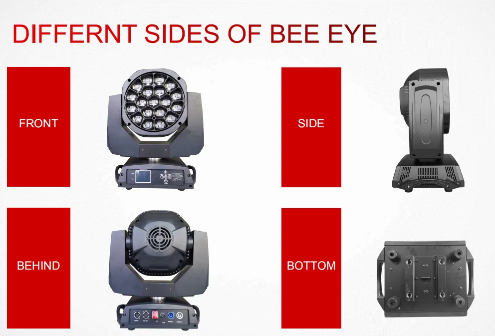 Wash moving head light 19x15W rgbw 4in1 led zoom wash led moving head