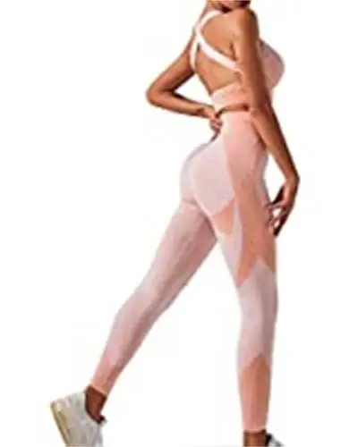  custom wear fabric women active sexy sportwear Yoga Set Running Leggings
