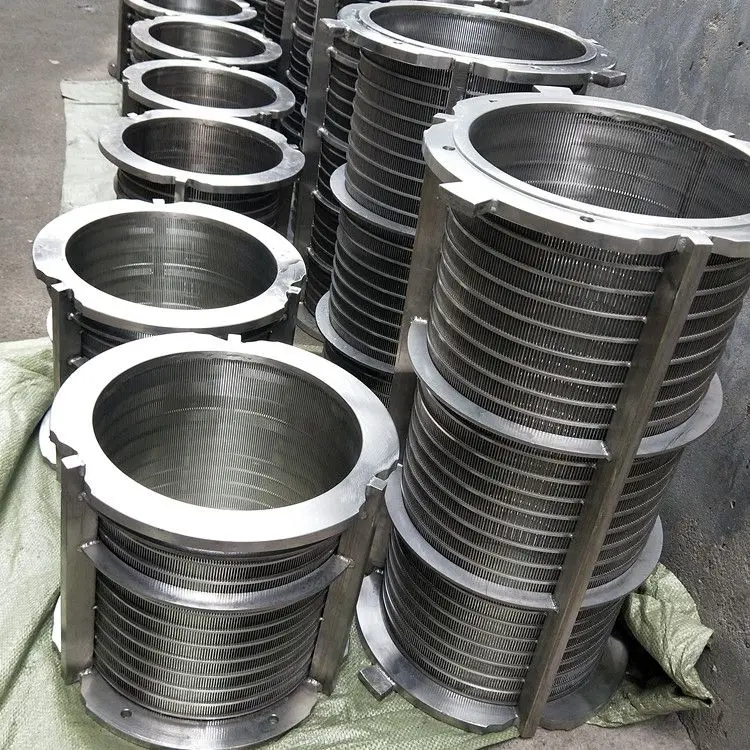 0.9 mm 1 mm slot gap SS304 316L drum filter Rotary screening machine wedge V-shaped screen Dewatering Vibrating Screen