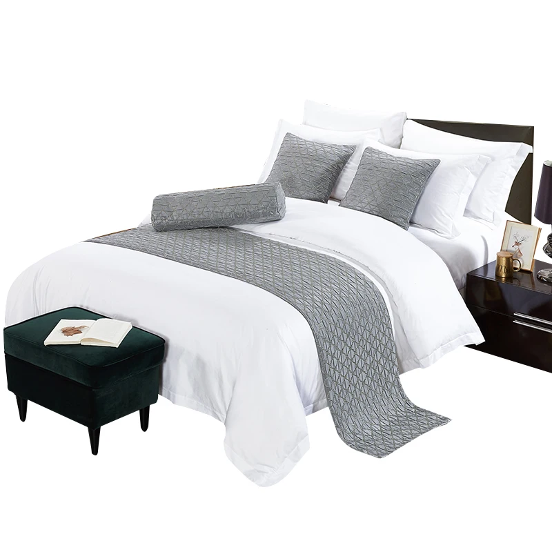 100% Cotton King Size White Satin Bed Sheet Set