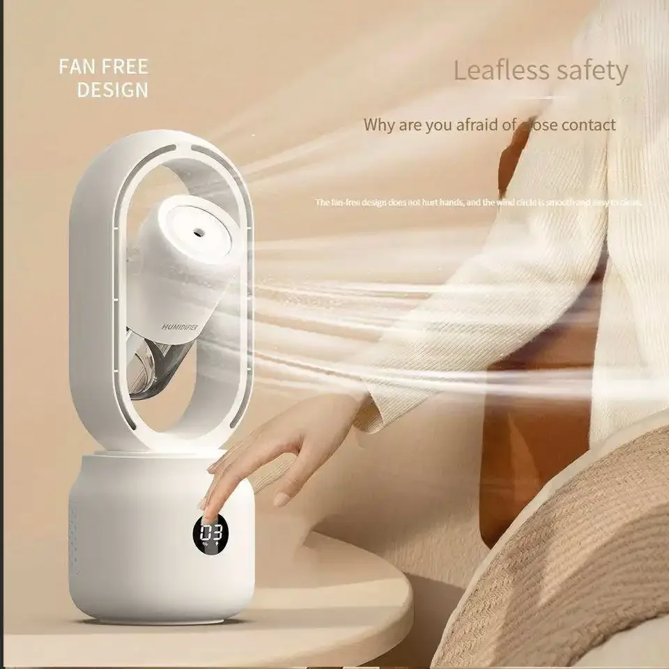 2023 New Multifunctional Spray Fan Well Design Mini Portable Cold Breeze Conditioner Humidification portable mist spray fan