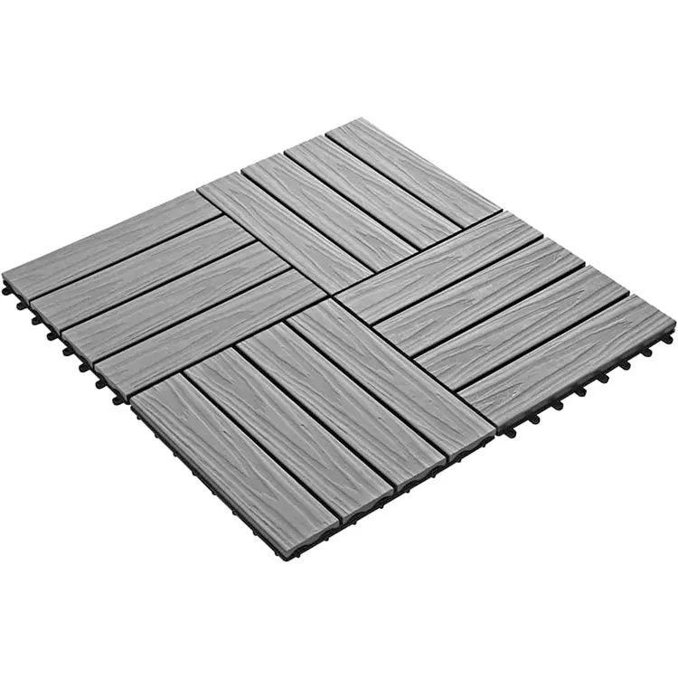 Engineered Wood Plastic Composite Outdoor Wpc Decking Tiles Flooring Panel