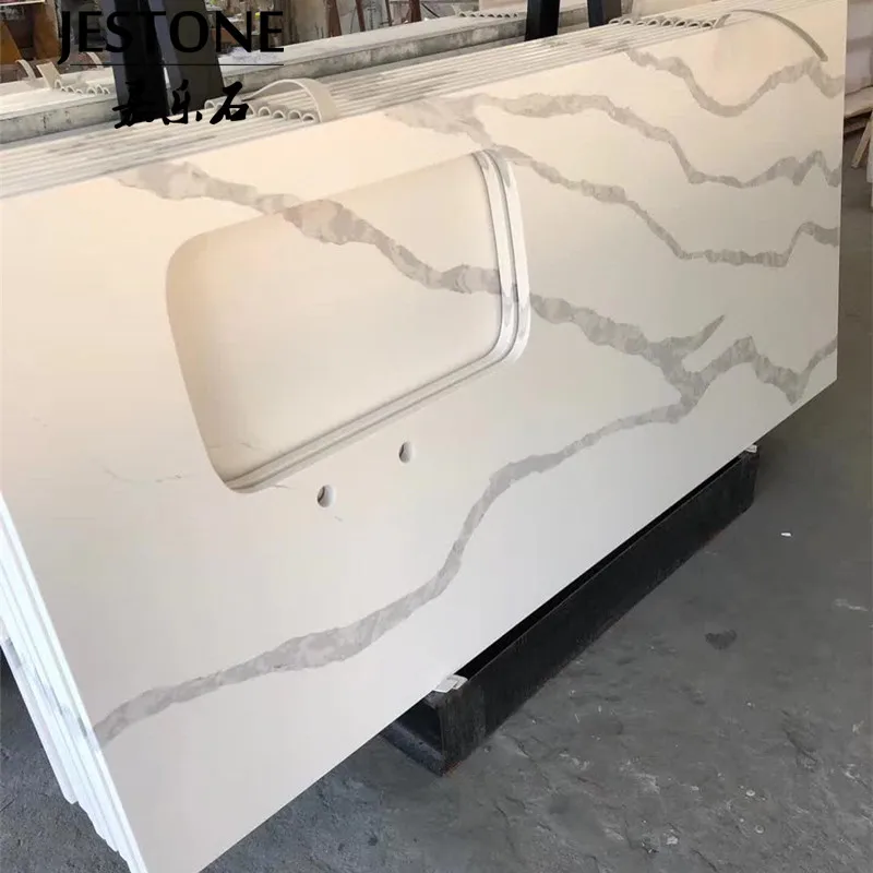 Guangdong Factory Outlet Artificial Quartz Slab Kitchen Remodeling Material Quartz Stone Compound Stone for Kitchen Countertop