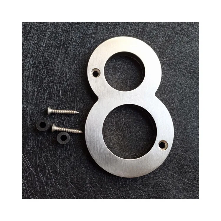 Competitive Price Modern 6 Inch (150mm) Outdoor House Number Plates With Screw Hole