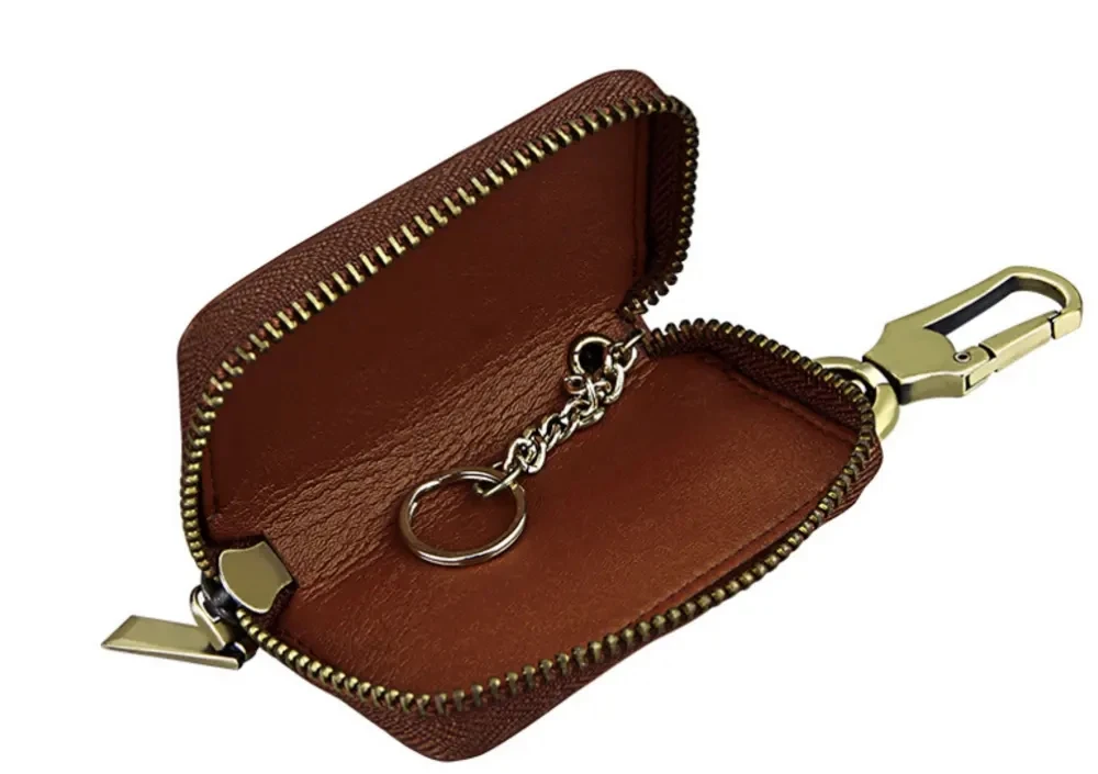 Full Grain Leather Antique Wallet Type Key Chain
