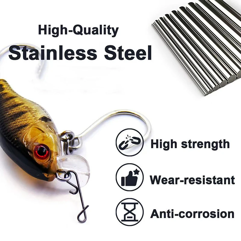Wrap-around Pins Lure Quick Connectors Fishing Tackle Accessories Fishing Connector Stainless Steel Power Pins for Sea Fishing