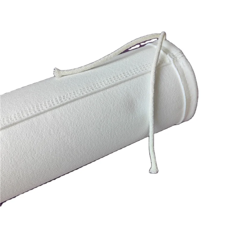 Good quality rope ring bag top PE PET Polyester filter bag for Cement Plant