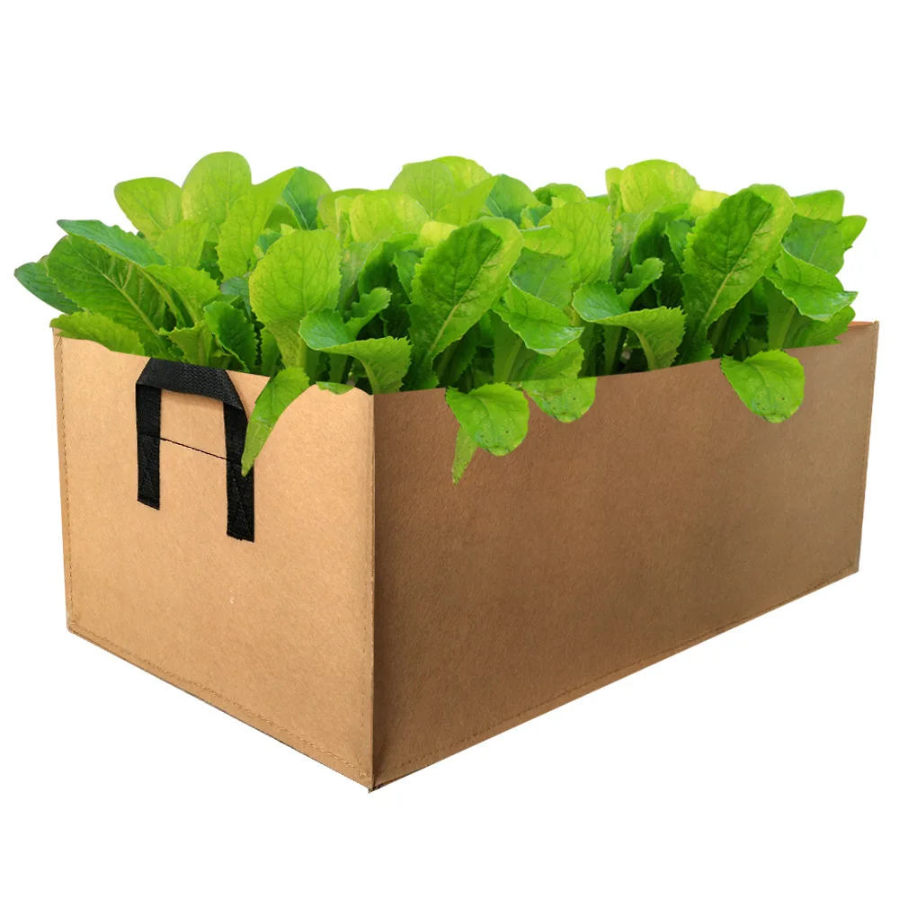 
Hot sale 5 pack cheap price handle UV fabric felt vegetable planting pots big square grow bags 