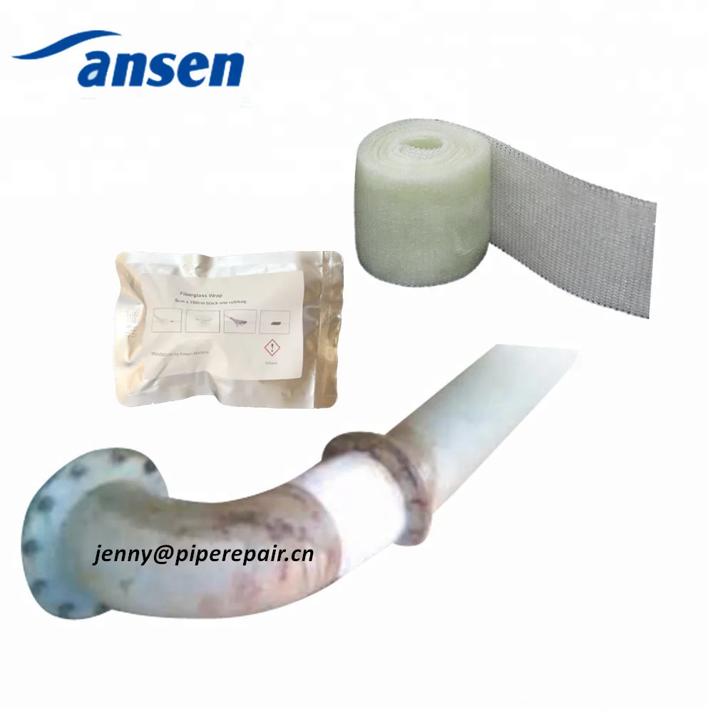 Plumber materials Industrial Fiberglass Fix Tape Water Activated Fiberglass Fix  Pipe Repair Bandage With Putty