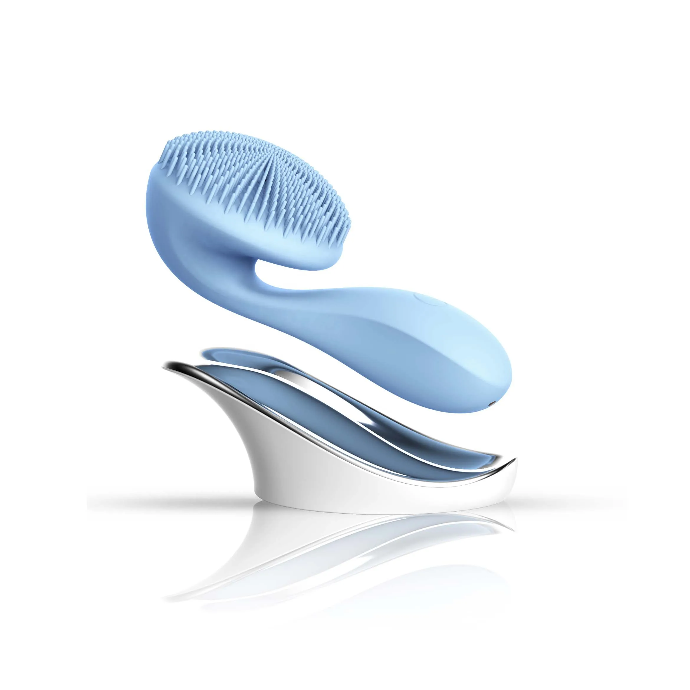 clean face brush deep cleansing ems vibration  electric silicone face brush facial cleansing brush