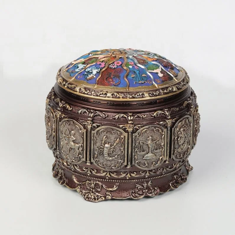 Lighting and rotation battery operated music box