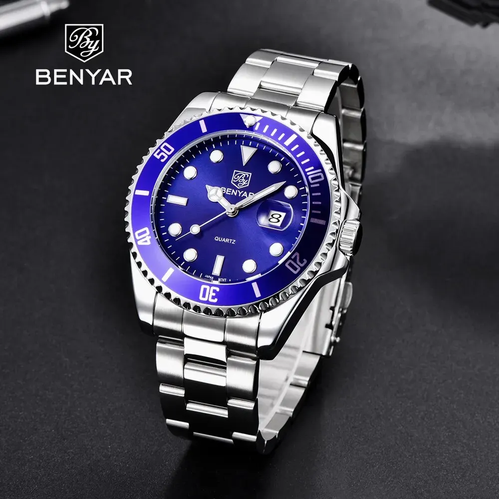 BENYAR 5161 2024 New Top Brand Luxury Miyota 2115 Quartz Chronograph Watch for Men Sport Casual Waterproof Relogio Masculino