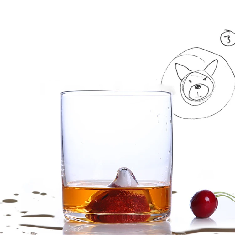 Colored 3D Animal Crystal Whiskey Glasses Creative Lovely Whiskey Wine Glass Wholesale Glassware