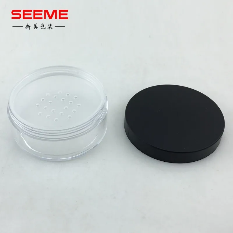 Cosmetic Loose Powder Jar Cosmetic Bottles with Sifter Powder Jar Plastic Screen Printing PS Round ABS Screw Cap XM any Colors