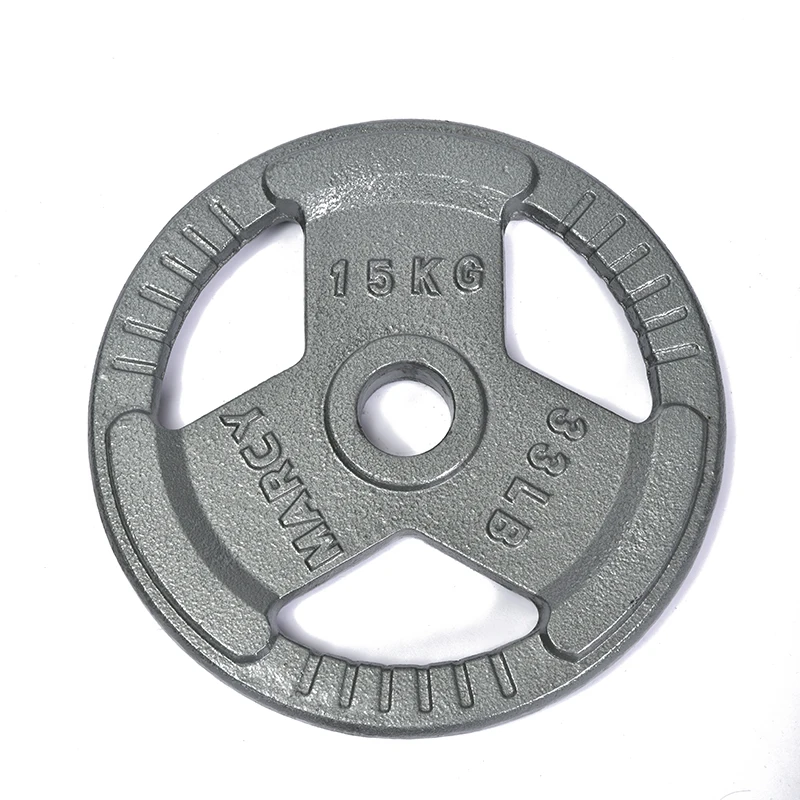 Hot Sale 15kg Three-hole Hand Grip Weight Lifting Bumper Plates