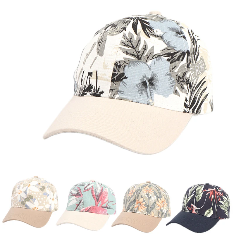 Cap with Name Customized Stylish Printed Snapback Cap Sunscreen Customized Flowers Leaves Printed Baseball Cap For Women Men