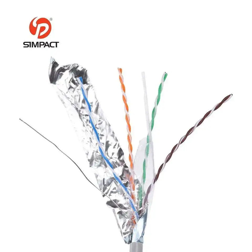 Simpact Direct Supply Pvc/Pe/Lszh/Cmp/Cmr Jacket Wholesale Eco-Friendly Ftp Cat5E Cable Network Outdoor Lan Cable