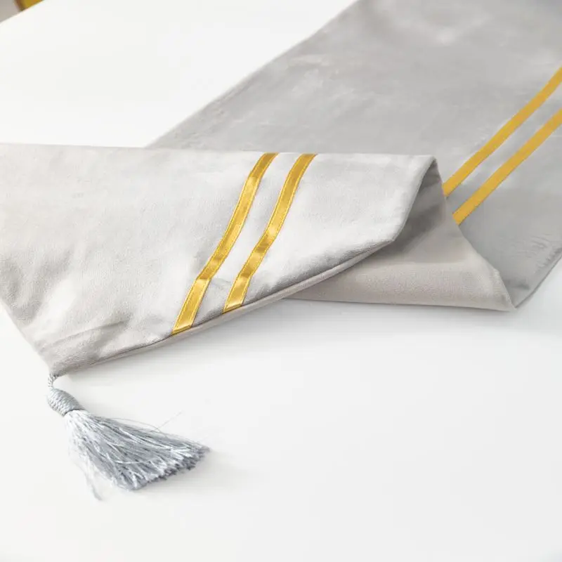 Оптовая продажа бархатная Роскошная настольная дорожка декоративная красивая свадебная для дома и