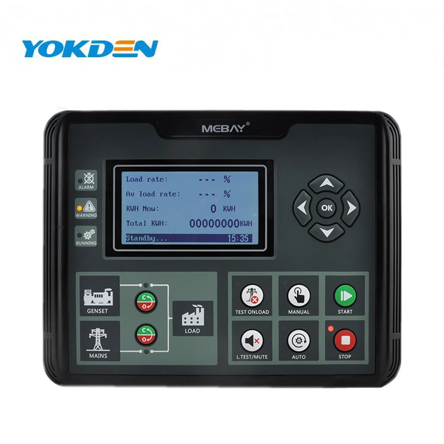 Панель управления генератором Mebay с ЖК-дисплеем 3,5 дюйма, контроллер генератора DC52D MKII AMF