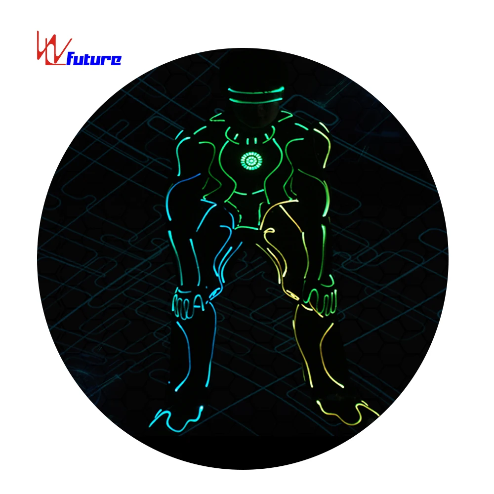 Hot sale group tron costumes,boys dance clothing,stage performance wear for adult Iron clothing