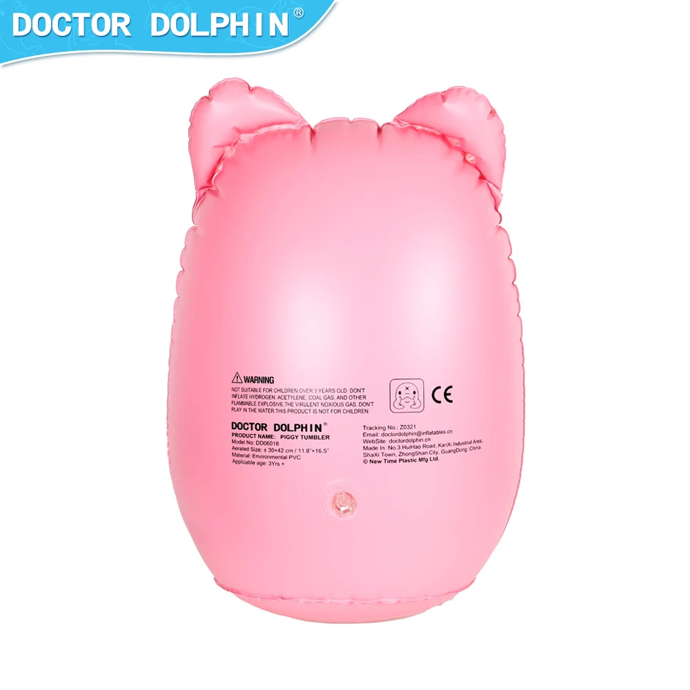 Doctor Dolphin PVC Style Cartoon Small Pig Gift Punch Inflatable Tumbler animal Toy Kids Play