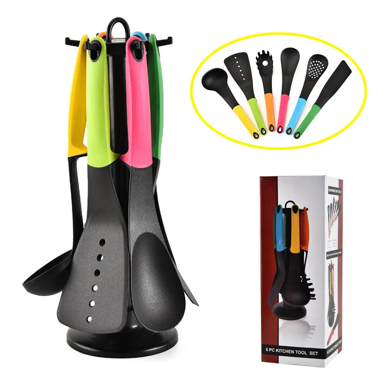 Набор нейлоновой кухонной утвари из 6 предметов, кухонная утварь с антипригарным покрытием, кухонная утварь, набор кухонной утвари
