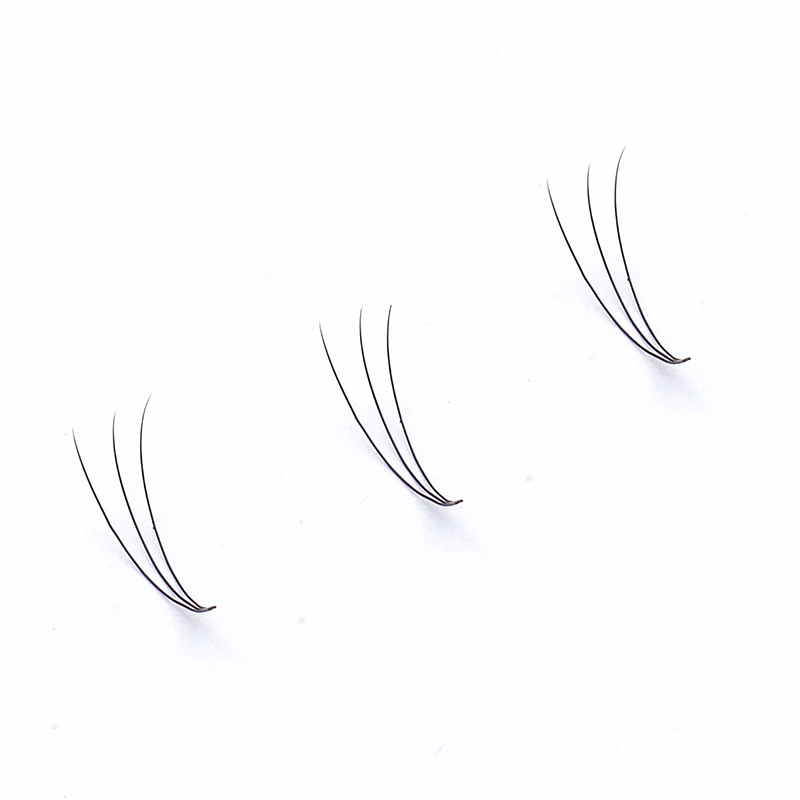 short stem 3D 4D 5D 6D 0.07 0.10mm  darkest jet black premade fans pointy base thinner volume fans eyelash extensions