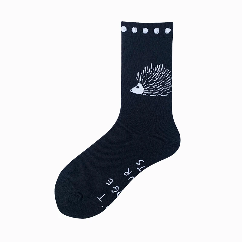 Hot Sale Fashion Design Knitted Cotton Comfy Crazy Hedgehog Socks