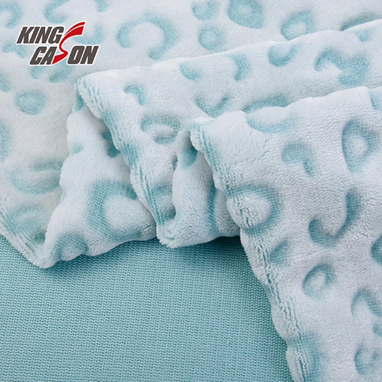 Kingcason China Factory Two Sides Glue Printed 100%Polyester Sherpa Coral Fleece Fabric Velvet For Pajamas Blanket Bedding Towel