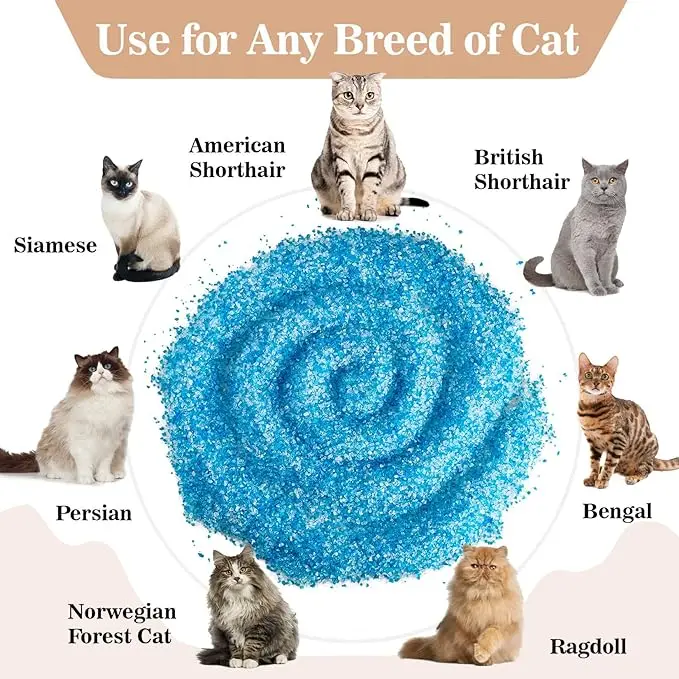 Silica Cat Litter Factory OEM&ODM Eco-friendly Dust-free Deodorization Premium Silica Gel Cat Litter