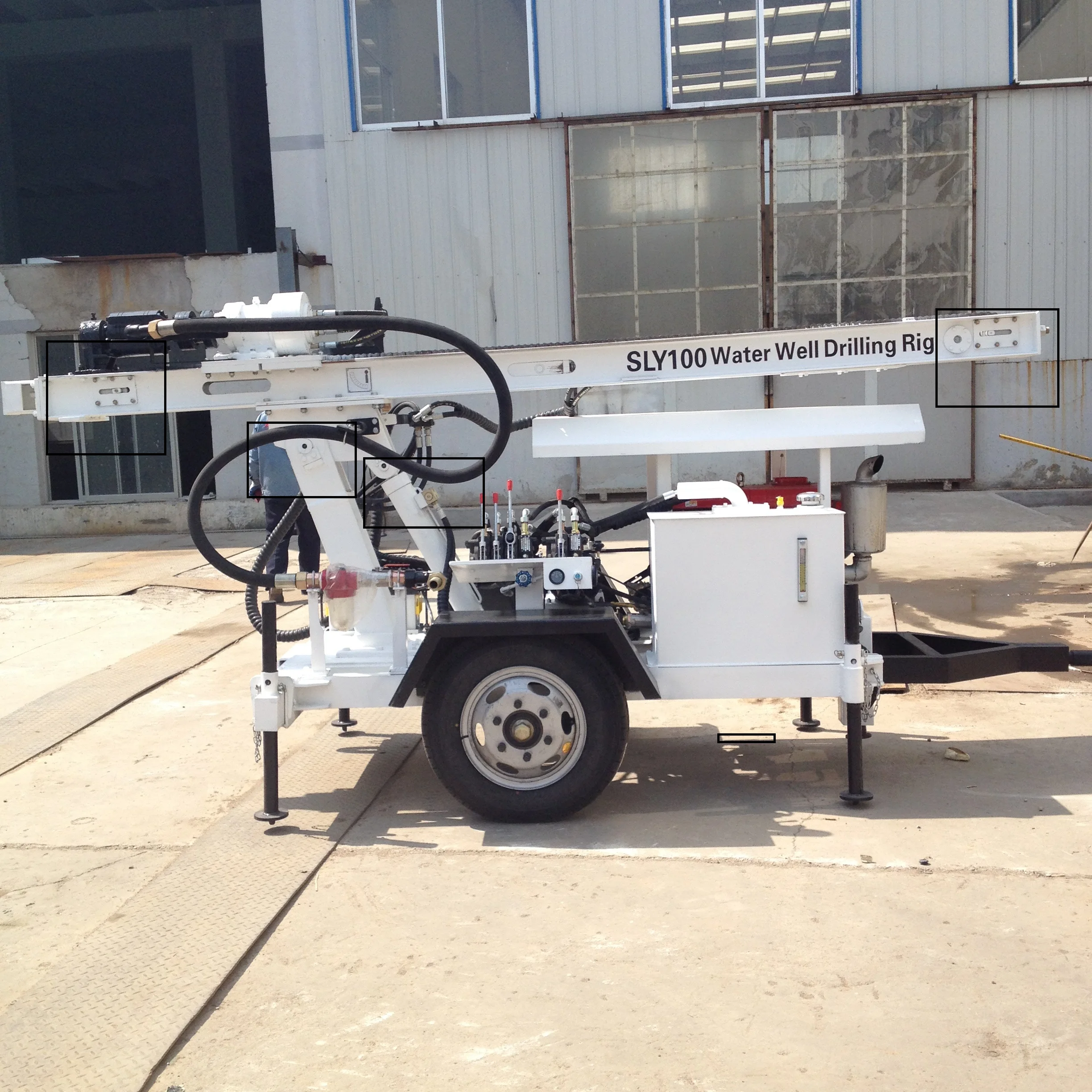 mini hydraulic l portable borehole water well drilling machine SLY100