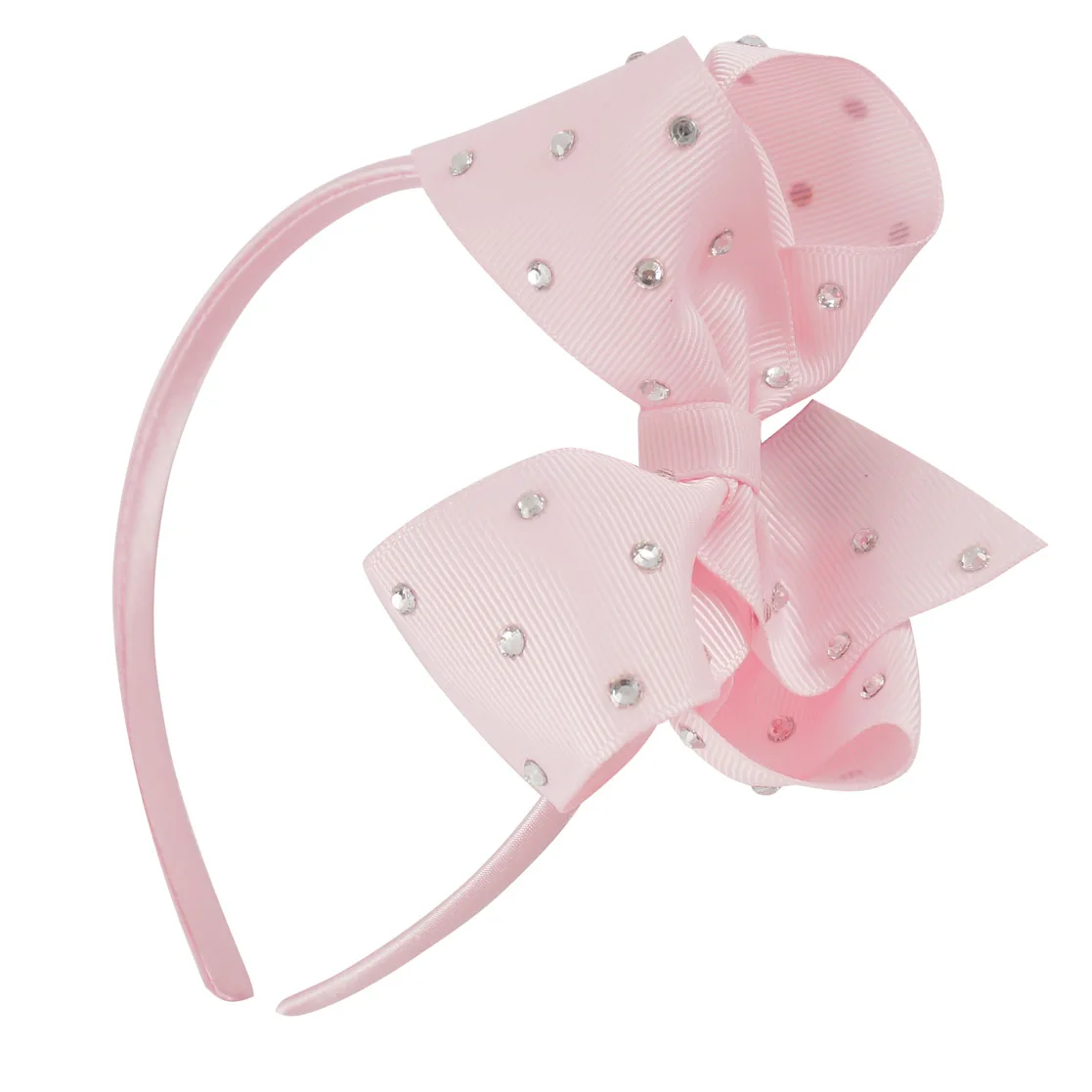 Boutique Solid Color Ribbon Bow knot Headband With Hoop Rhinestone Designer Hair Accessories for Girls Kids Hair Band