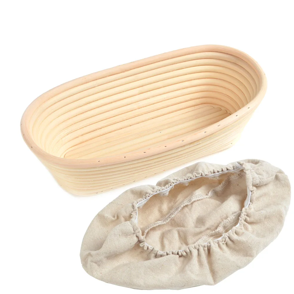 Oval Rattan Sourdough Proofing Basket Handmade Bread Bannetons Proving Basket with Cloth Liner 8inch 10inch 11inch