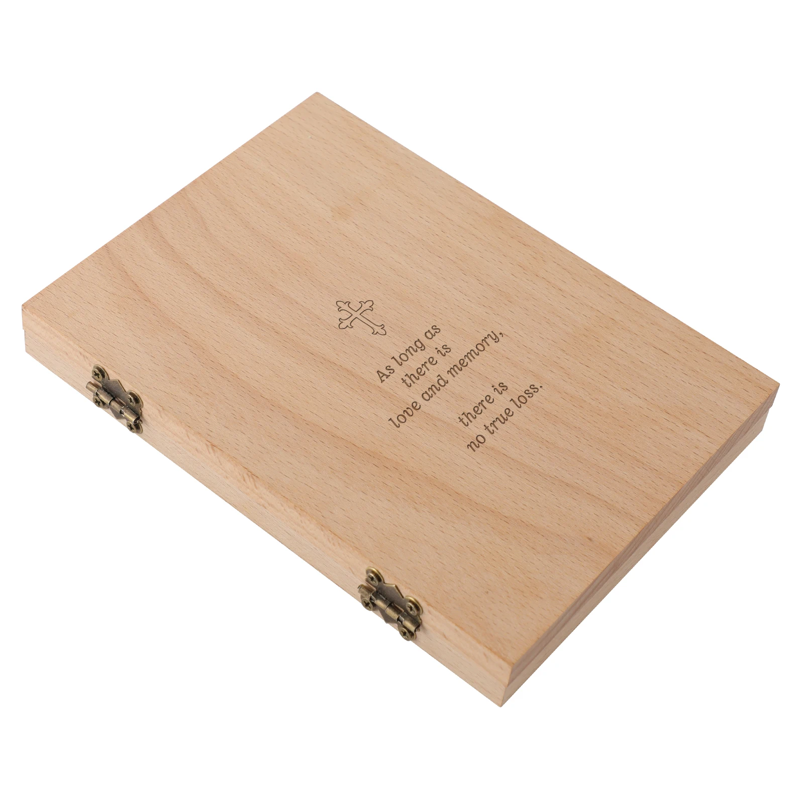 Memory Condolence Sympathy Gift Personalized Double Hinged wood photo Frame