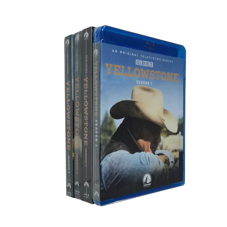Yellowstone Сезон 1- 4 Blu-Ray 13 Диски DVD коробка Декодер каналов кабельного ТВ серии Драма шоу DDP Бесплатная Прямая поставка с фабрики бесплатная