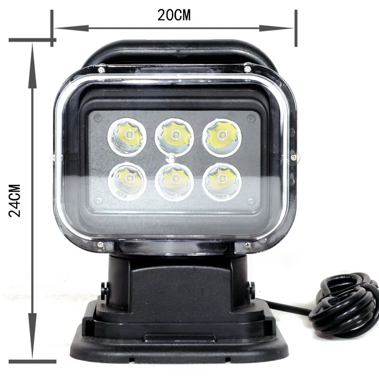 7 inch LED Search Light 30W 12v24v Offroad 4X4 Work Light Wireless Remote Control Rotating Stop Beam Lights