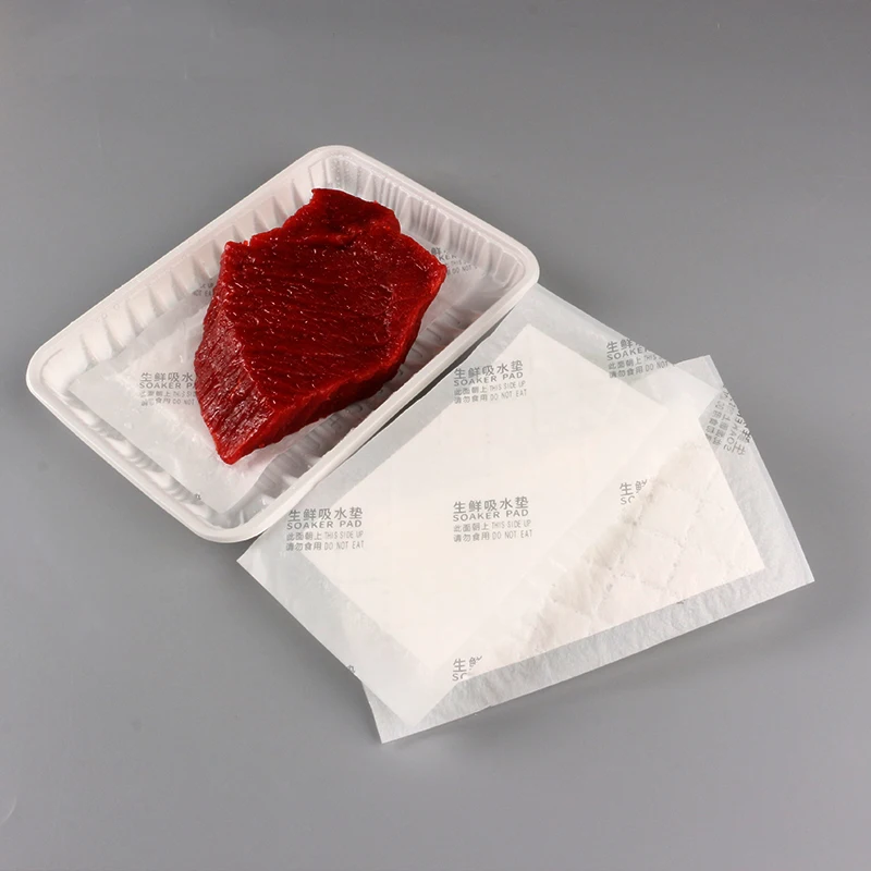 wholesale universal fabric material disposable blood absorbent meat soaker pad for food packing