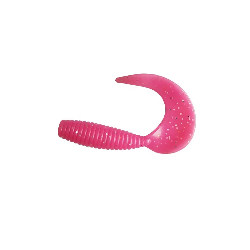 silicone coiling tail lure 50mm/70mm worm lure fishing soft plastic fishing lures