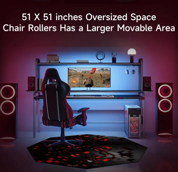 Wholesale Fashion Home Office Protection Floor Gaming Chair Rug mat base mat protector Gaming Rolling Chair Mat