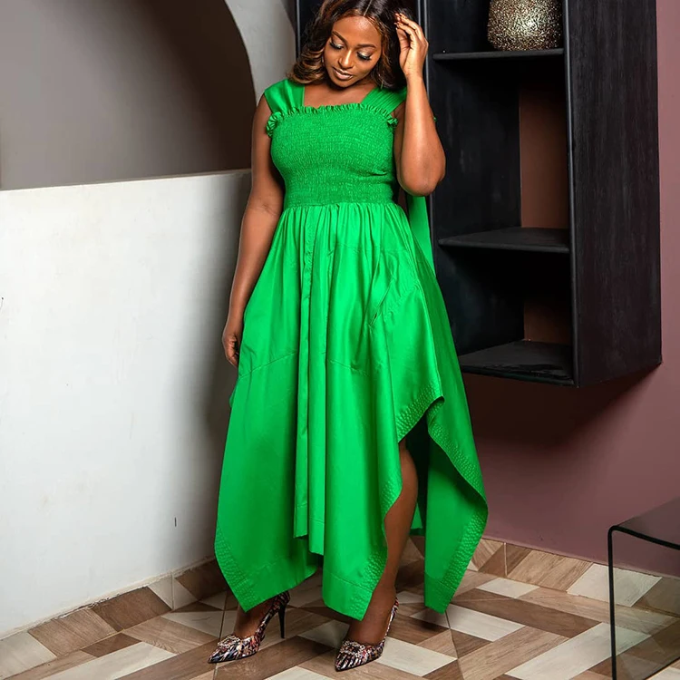 Solid Irregular Designs Wholesale Clothes Maxi Dresses Women Lady Elegant Party Luxurious Evening Dinner Dress