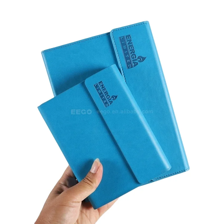 High Quality Magnetic Weekly Planner Custom Small Hardcover Notepad PU Leather Notebook With Inner Pocket