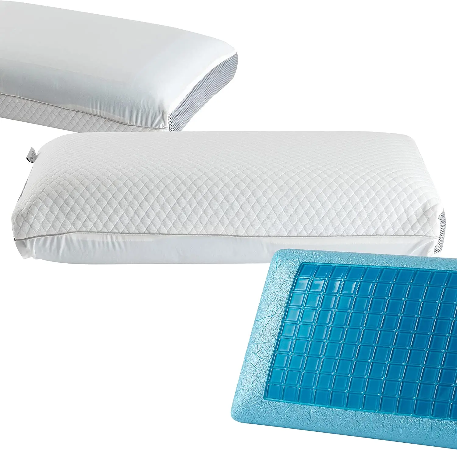 GelMax Memory Foam Contour Pillow with Removable Cover