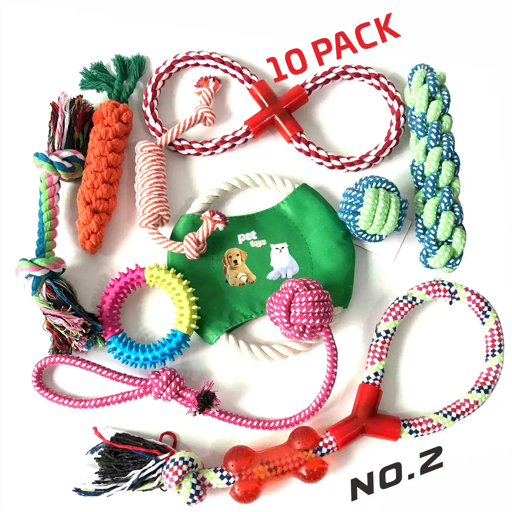 
Factory wholesale price dog toys chew toys rope dog rope toys set F00A88 10 pack 