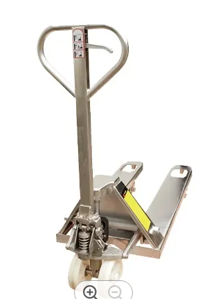 2500kg AC pump stainless steel 304 Nylon PU wheel manual hand pallet truck