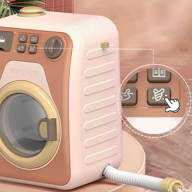 Electric wash clothes lighting music household simulation washing machine toy